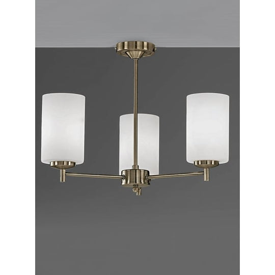 bronze finish glass shade ceiling 3 light