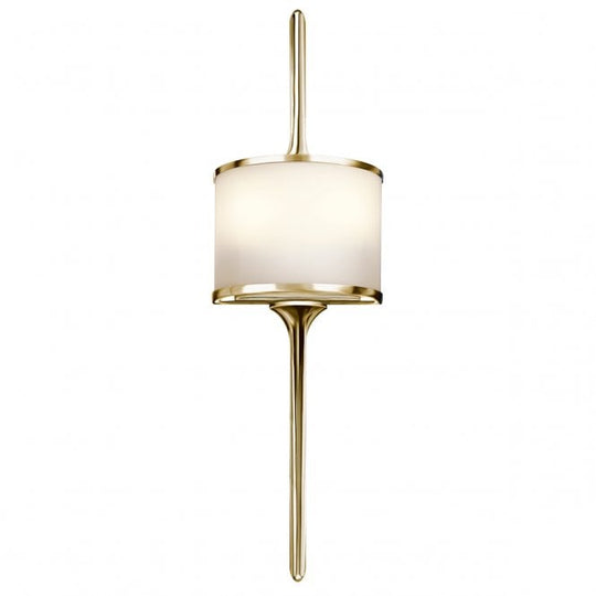 Mona Small 2 Light Wall Light In Polished Brass Finish