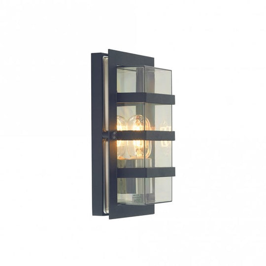 Boden E27 Wall Light Black with clear diffuser