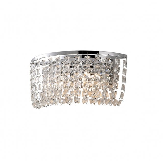 Diyas IL30052 Cosmos Wall Lamp Switched 2 Light Polished Chrome/Crystal