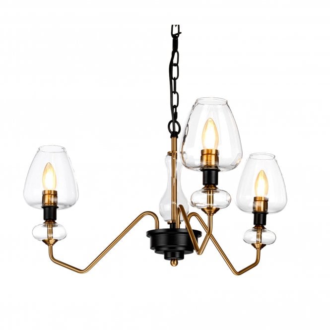 Armand 3 Light Pendant - Aged Brass