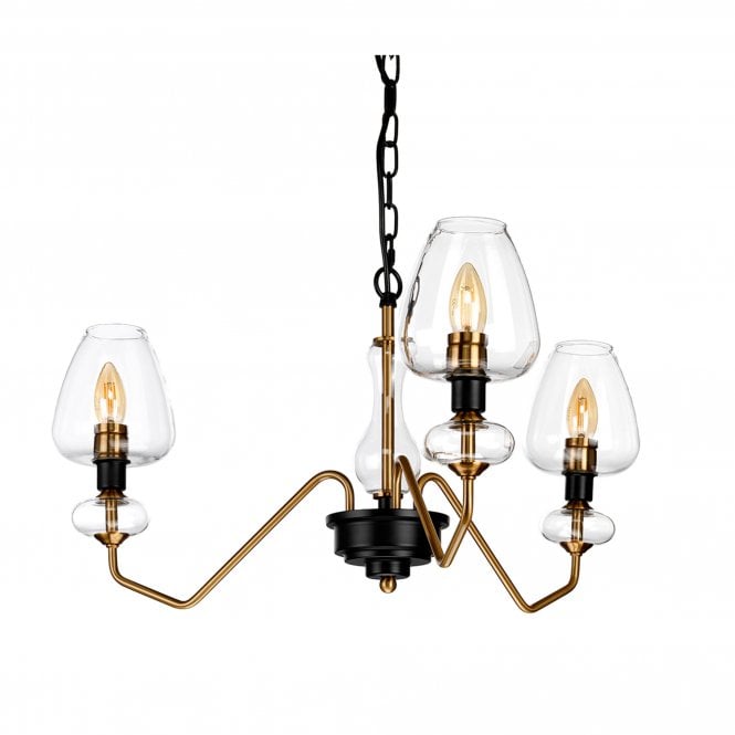 Armand 3 Light Pendant - Aged Brass