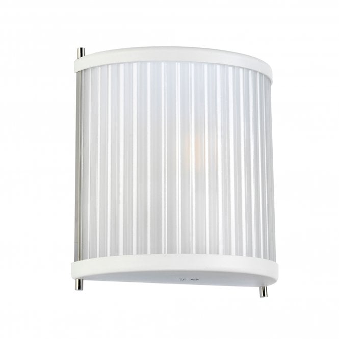 Corona 1 Light Wall Light - White Polished Nickel