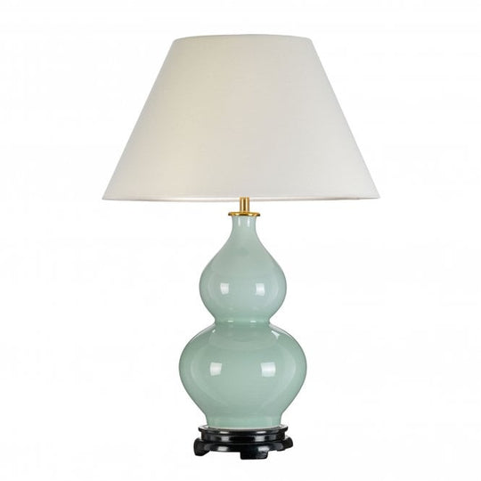 Harbin Gourd 1 Light Table Lamp With Tall Empire - Celadon