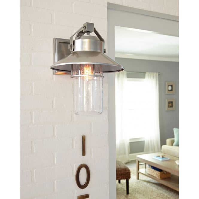 Boynton Large Wall Lantern Painted Brushed Steel