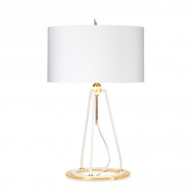 Ferrara Table Lamp - White and Polished Gold
