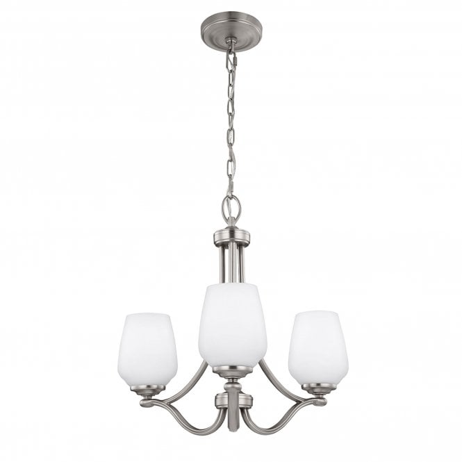 Vintner 3 Light Chandelier Satin Nickel