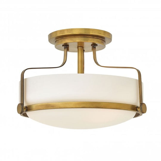 Harper Small Semi-Flush - Heritage Brass