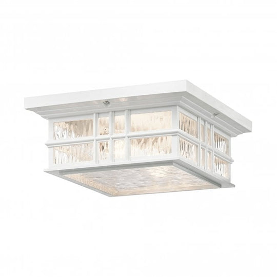 Beacon Square 2 Light Flush Mount White