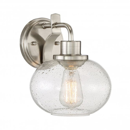 Trilogy 1 Light Wall Light - Brushed Nickel