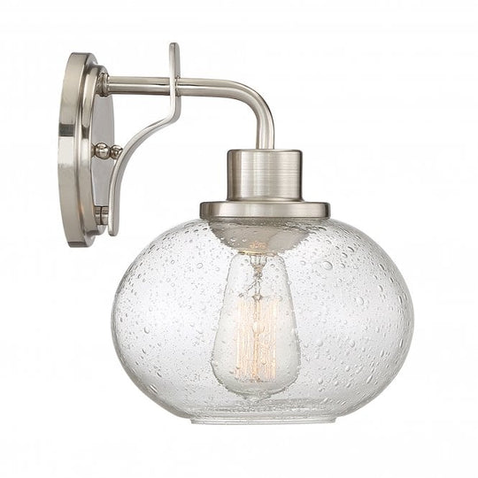 Trilogy 1 Light Wall Light - Brushed Nickel