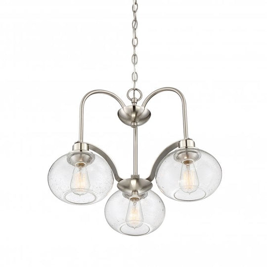 Trilogy 3 Light Chandelier - Brushed Nickel