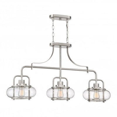 Trilogy 3 Light Island Pendant - Brushed Nickel