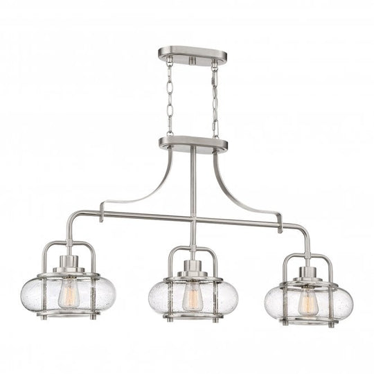 Trilogy 3 Light Island Pendant - Brushed Nickel