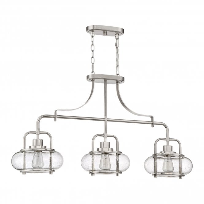 Trilogy 3 Light Island Pendant - Brushed Nickel