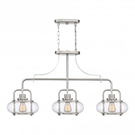 Trilogy 3 Light Island Pendant - Brushed Nickel