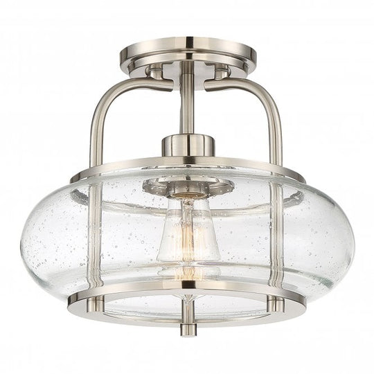 Trilogy 1 Light Semi-Flush Mount - Brushed Nickel
