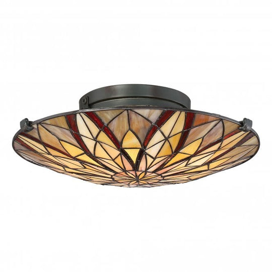 Victory Tiffany Semi-Flush Valiant Bronze