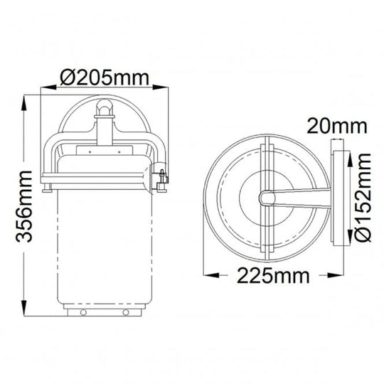 Brianna 1 Light Wall Light - Burnished Brass