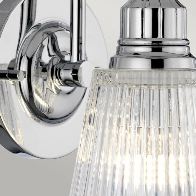 Addison Single IP44 Bathroom Wall Light in Polished Chrome