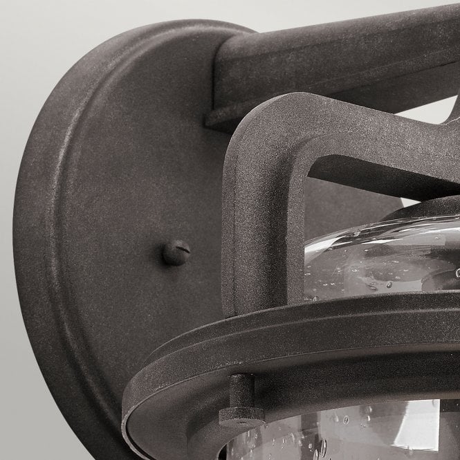 Andover 1 Large Light Outdoor Wall Lantern In Weathered Zinc IP44