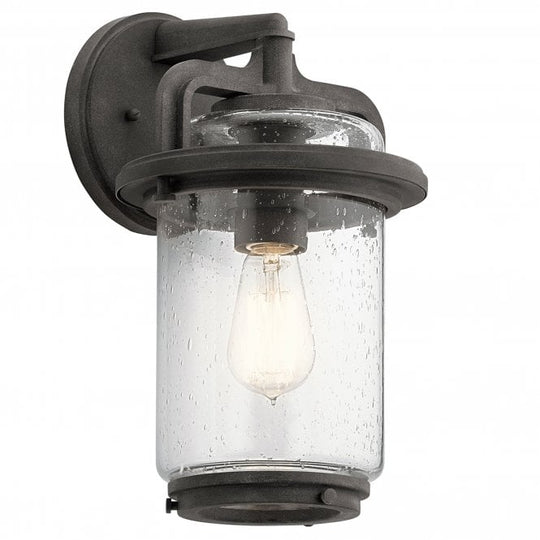 Andover 1 Medium Light Outdoor Wall Lantern In Weathered Zinc IP44