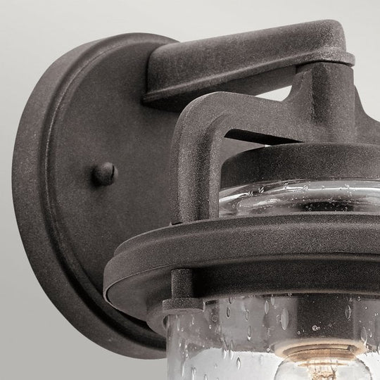 Andover 1 Small Light Outdoor Wall Lantern In Weathered Zinc IP44