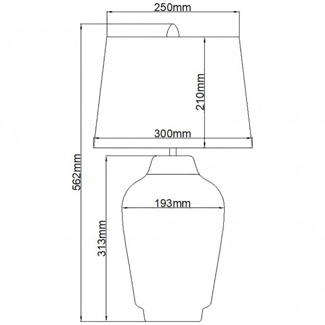 Bexley Table Lamp White & Brushed Brass with Balck Faux Silk Shade