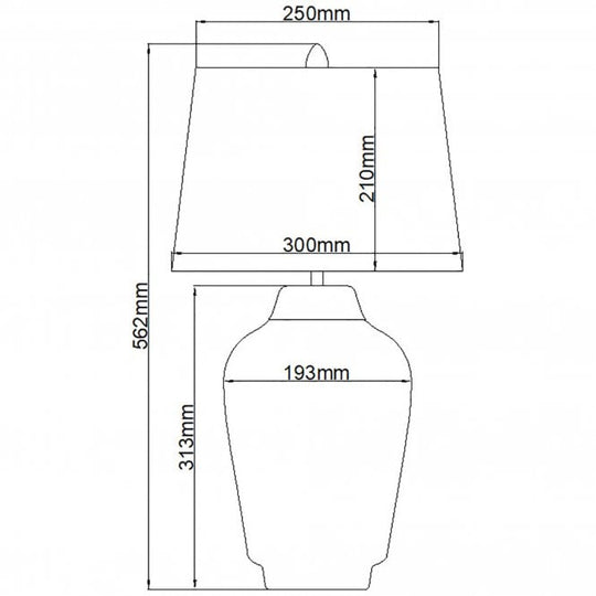 Bexley Table Lamp White & Polished Nickel with Balck Faux Silk Shade