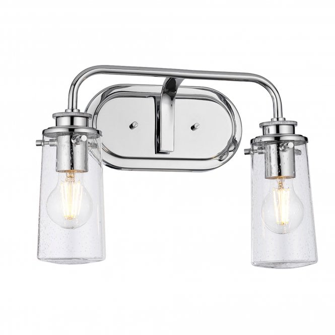 Braelyn Double IP44 Wall Light Polished Chrome
