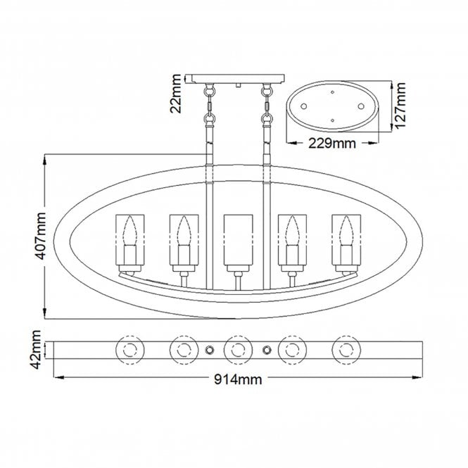 Grand Bank 5 Light Chandelier Distressed Antique Grey