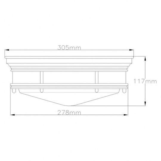 Hadrian 2 Light Flush Ceiling Fitting Opal Glass Oil Rubbed Bronze
