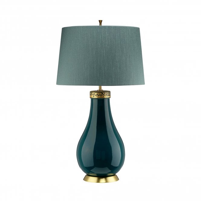 Havering 1 Light Table Lamp with Shale Green Shade