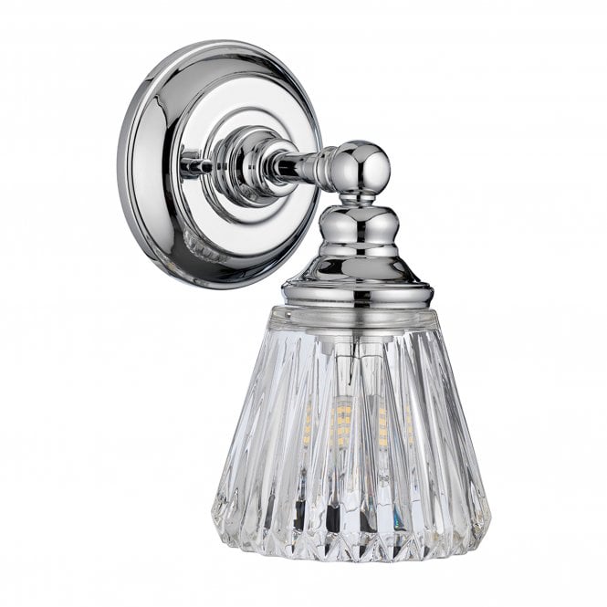 Keynes Single Bathroom Wall Light IP44 Polished Chrome
