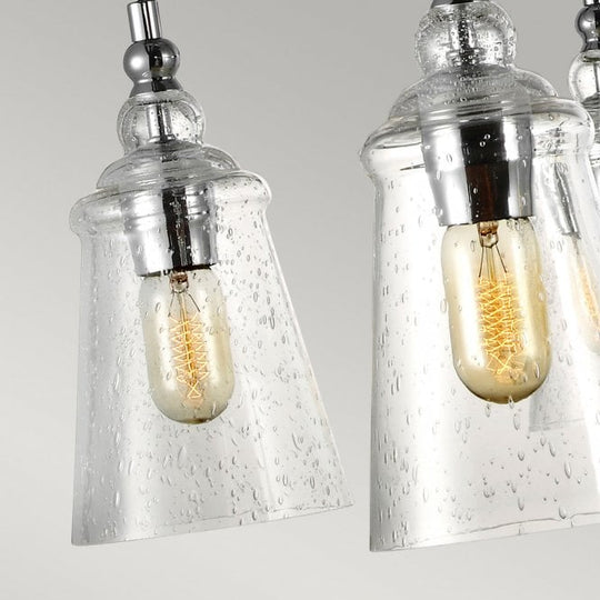 Loras 6 Chandelier Polished Chrome Clear Seeded Glass