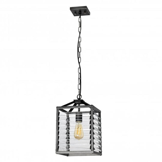 Louvre Single Pendant Lantern Gunmetal