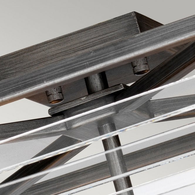 Louvre 4 Light Flush Fitting Gunmetal