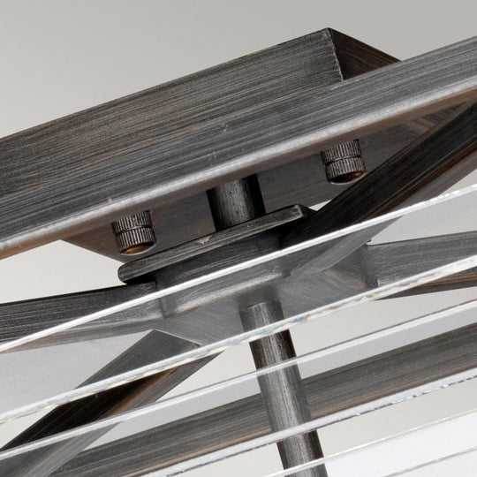 Louvre 4 Light Flush Fitting Gunmetal