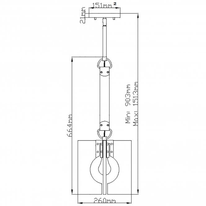 Ludlow Single Pendant - Polished Nickel