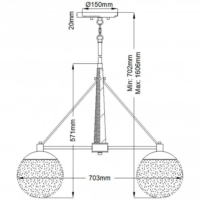 Marilyn 4 Light Chandelier Polished Nickel Seeded Glass