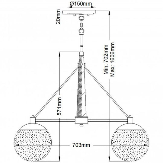 Marilyn 4 Light Chandelier Polished Nickel Seeded Glass