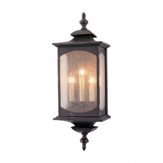 Market Square Large 3 Light Wall Light IP44 Oil Rubbed Bronze