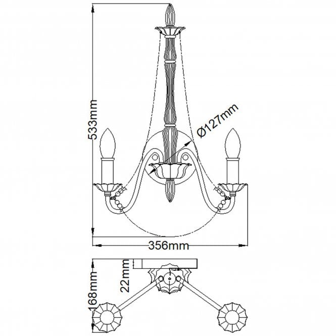 Maryville Double Light Wall Light Washed Grey Delicate Wood Bead Strands