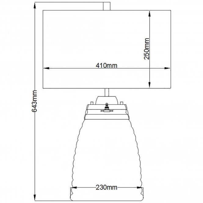 Milne Table Lamp Polished Nickel with Grey Shade