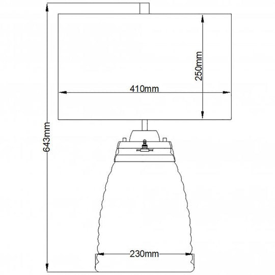 Milne Table Lamp Polished Nickel with Grey Shade