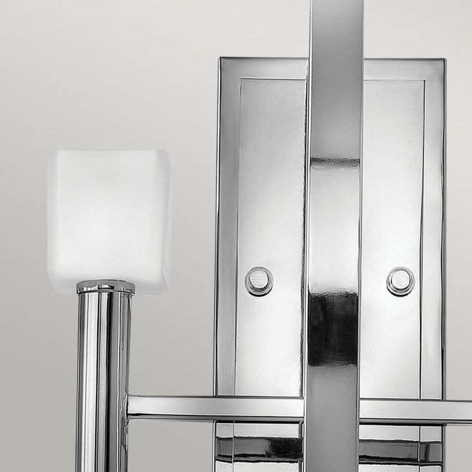 Mondo Double Wall Light Polished Chrome / Frosted Cube Shader