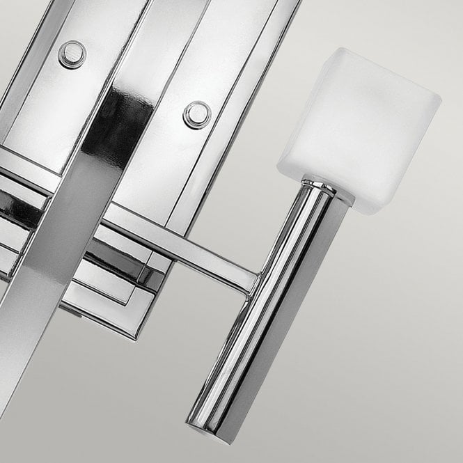 Mondo Double Wall Light Polished Chrome / Frosted Cube Shader