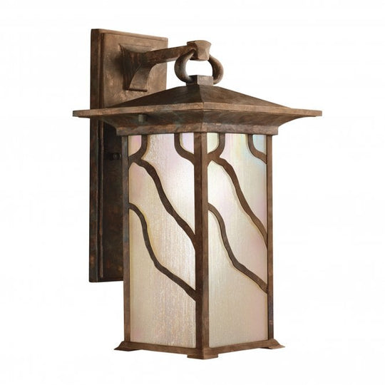 Morris 1 Light Large Lantern IP44 Distressed Copper