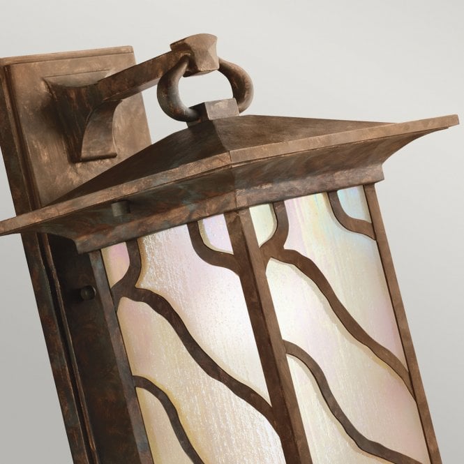Morris 1 Light Large Lantern IP44 Distressed Copper