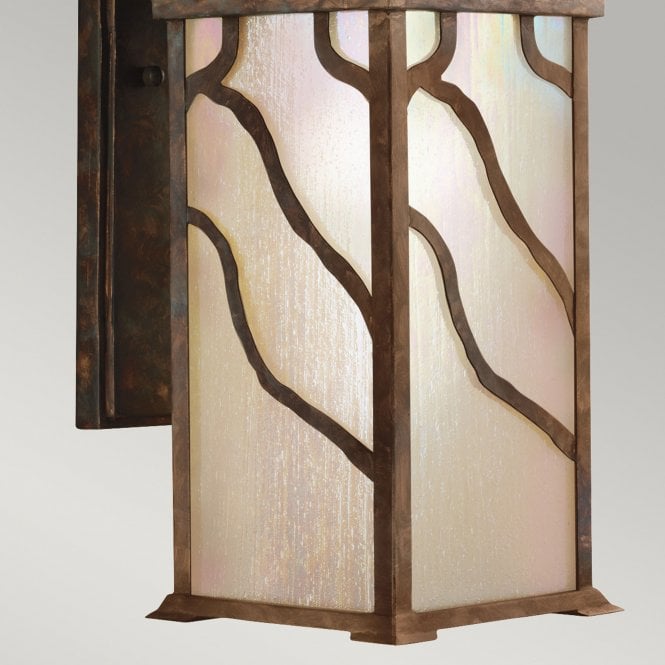 Morris 1 Light Large Lantern IP44 Distressed Copper